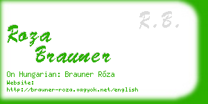 roza brauner business card